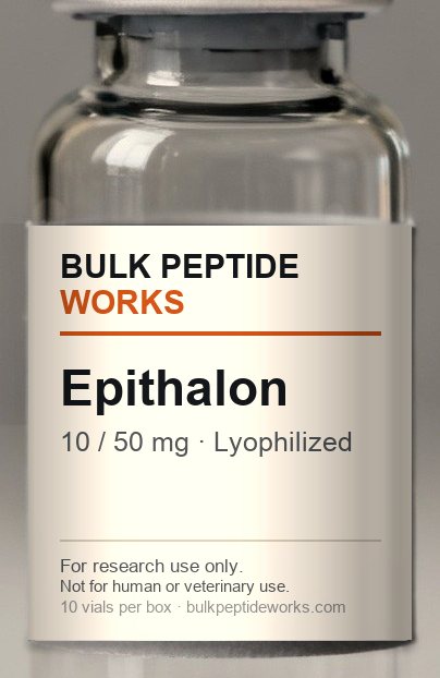 Vial of Epithalon (Epitalon), labelled with the available strengths